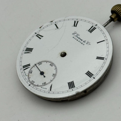 42.9mm Open Face E Grimes & Co Dimier Freres & Cie DF&C Pocket Watch Movement
