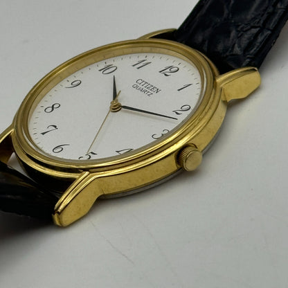 33mm Working Citizen 6031-S018161 White Dial Quartz Watch New Battery 9 Inches