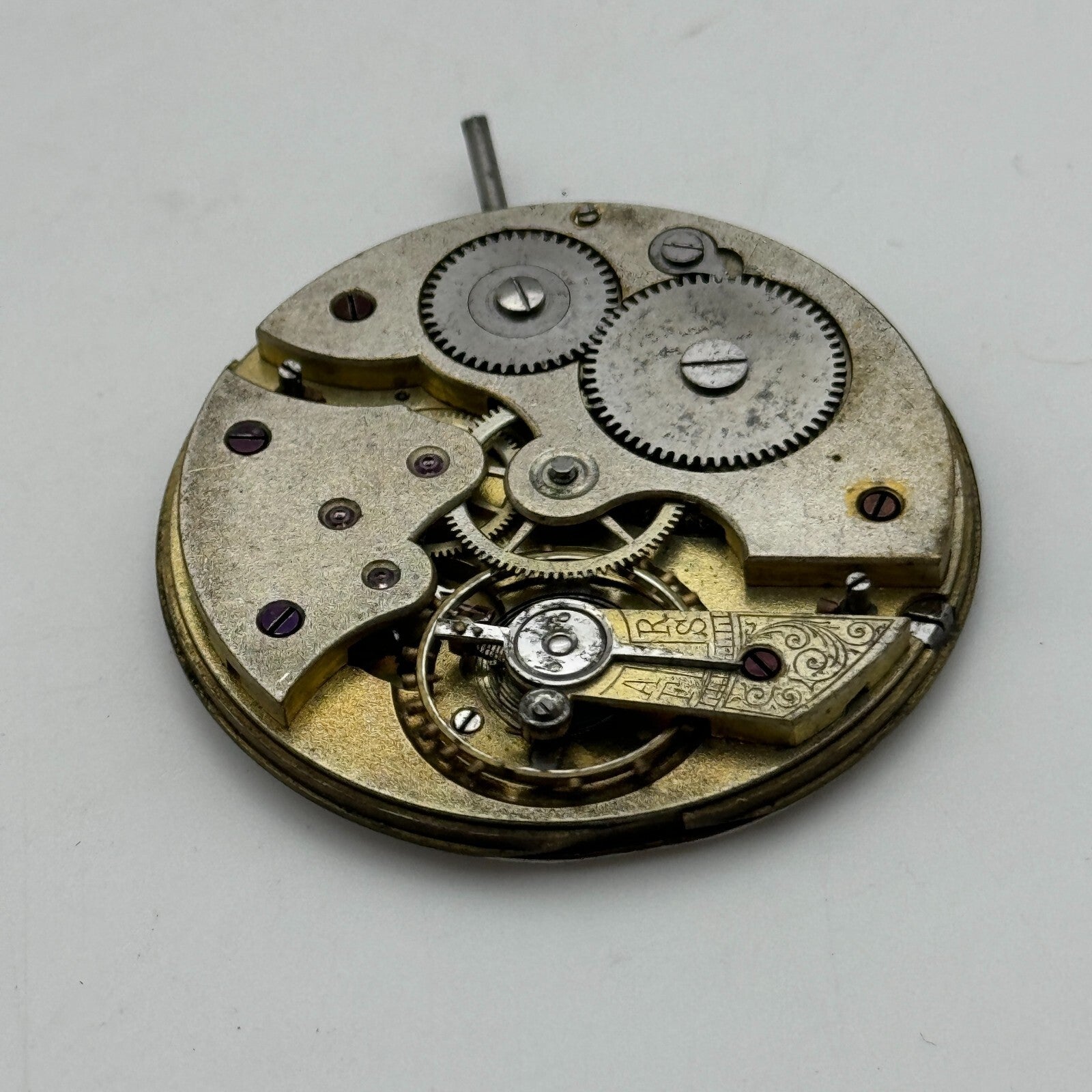 41.7mm Unidentified Quality Thin Vintage Open Face Pocket Watch Movement PARTS
