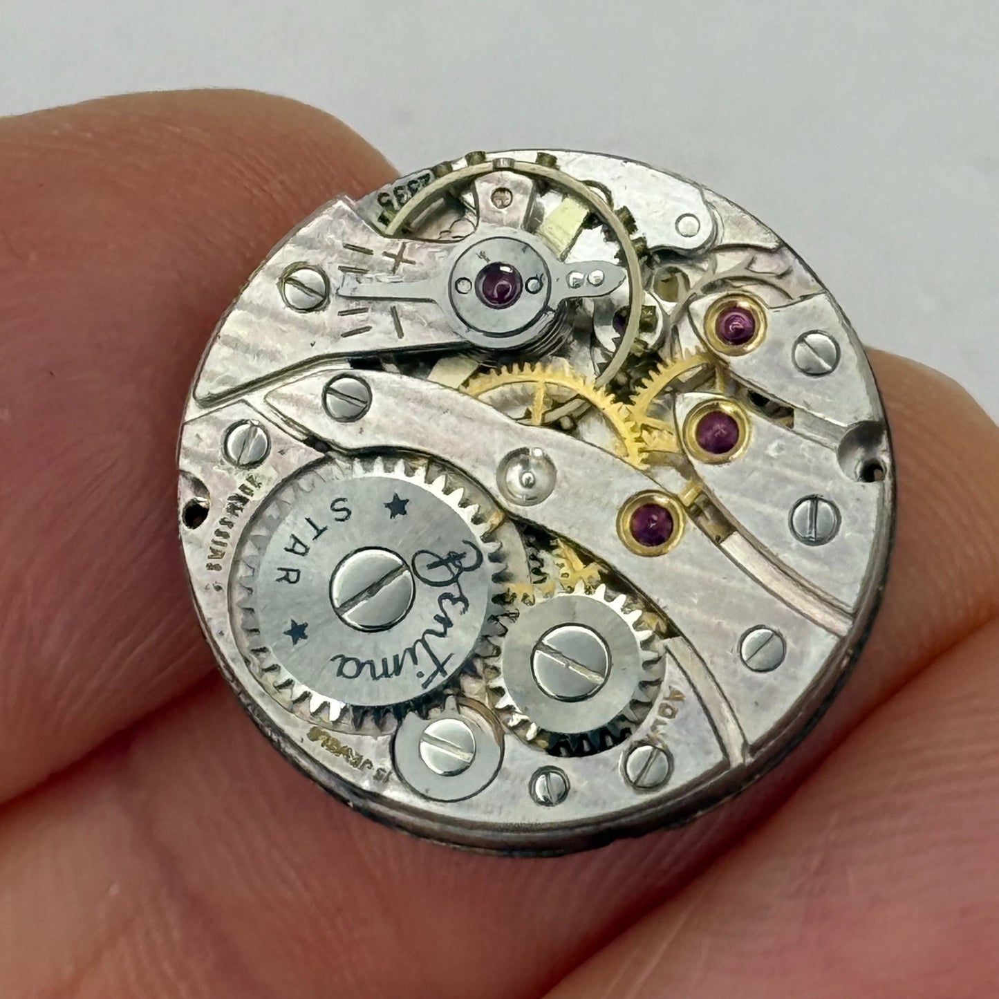 19.6mm Vintage Bentima ETA 2335 Swiss Manual Wind Watch Movement PARTS REPAIR