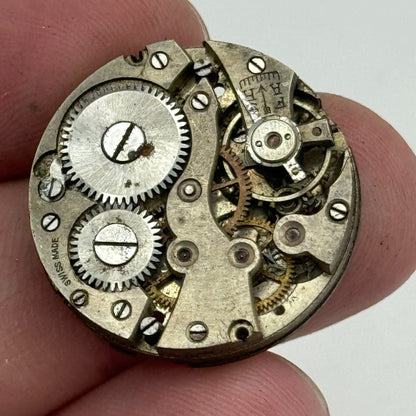 23.6mm Unidentified Swiss Made Vintage Manual Wind Watch Movement PARTS SPARES