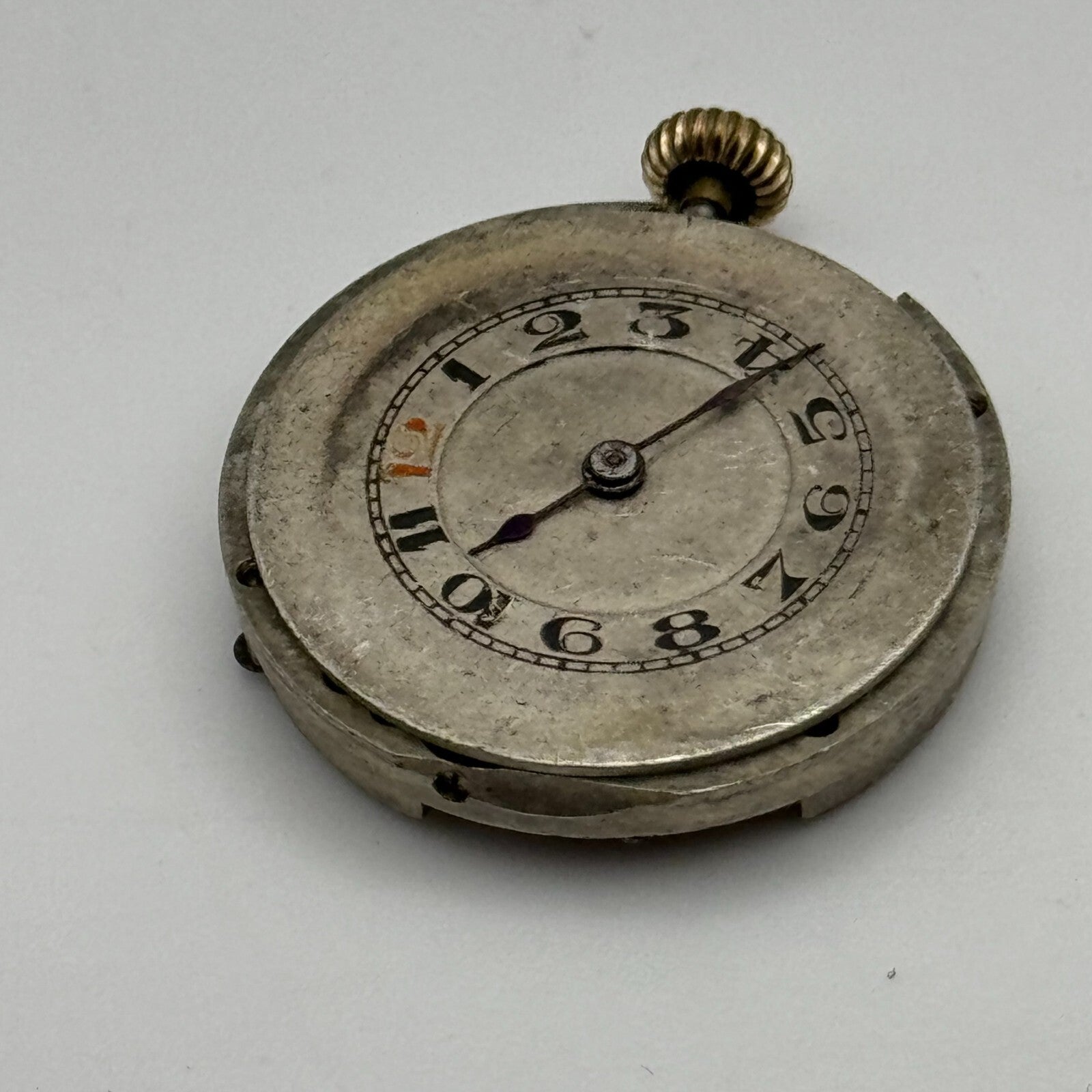 25mm Dreadnought Balance Ok Trench Watch Movement 15 Jewels Vintage Swiss PARTS