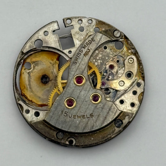 AS 1187/94 Watch Movement Manual Wind Vintage Swiss Incomplete Parts 23.6mm