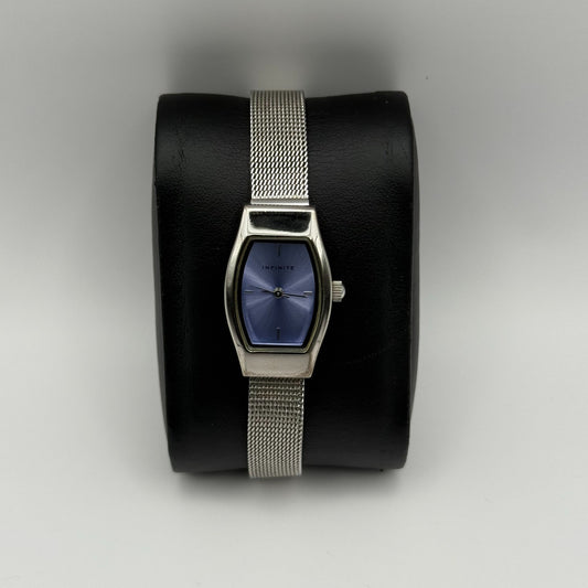 Infinite Ladies Quartz Watch Tonneau Dial Silver Tone Mesh Band Working 18mm