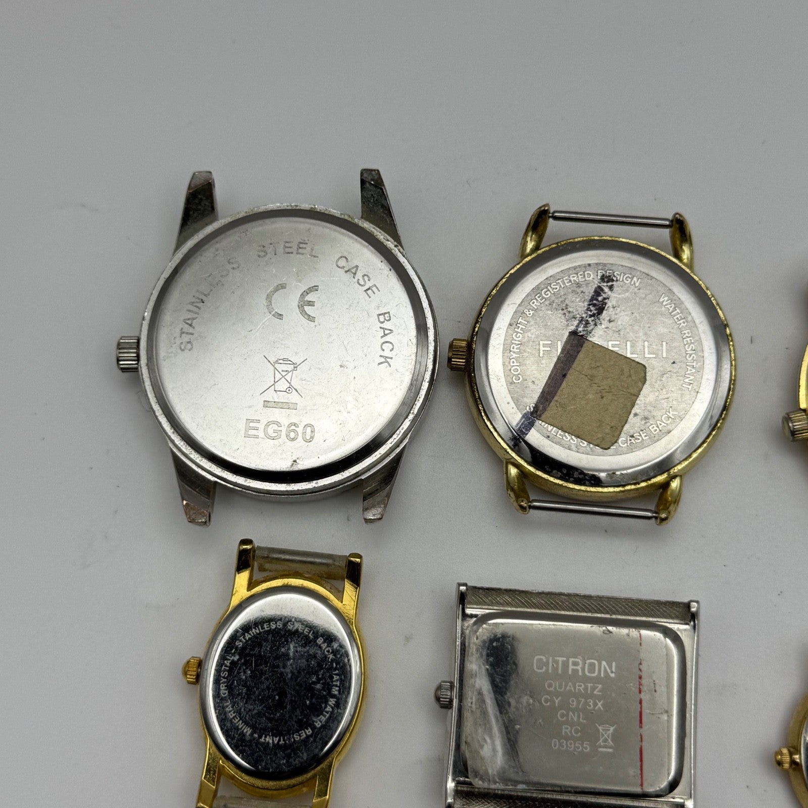 Bundle Of 9 Quartz Watches Modern / Vintage Untested Parts / Repair / Crafts