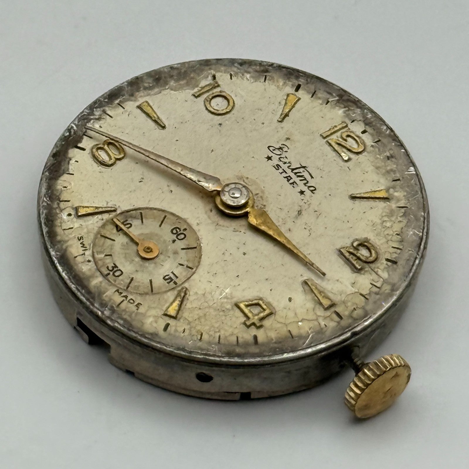 ETA 1260 Watch Movement Bentima Star Manual Wind Vintage Parts Repair 23.6mm