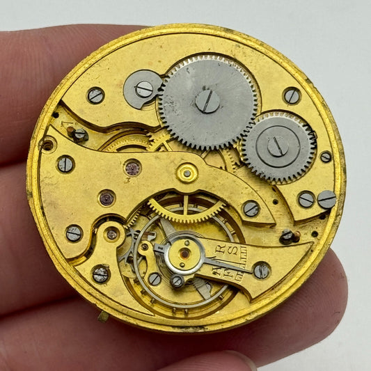 42.9mm Unidentified Open Face Sub Seconds Swiss Pocket Watch Movement PARTS