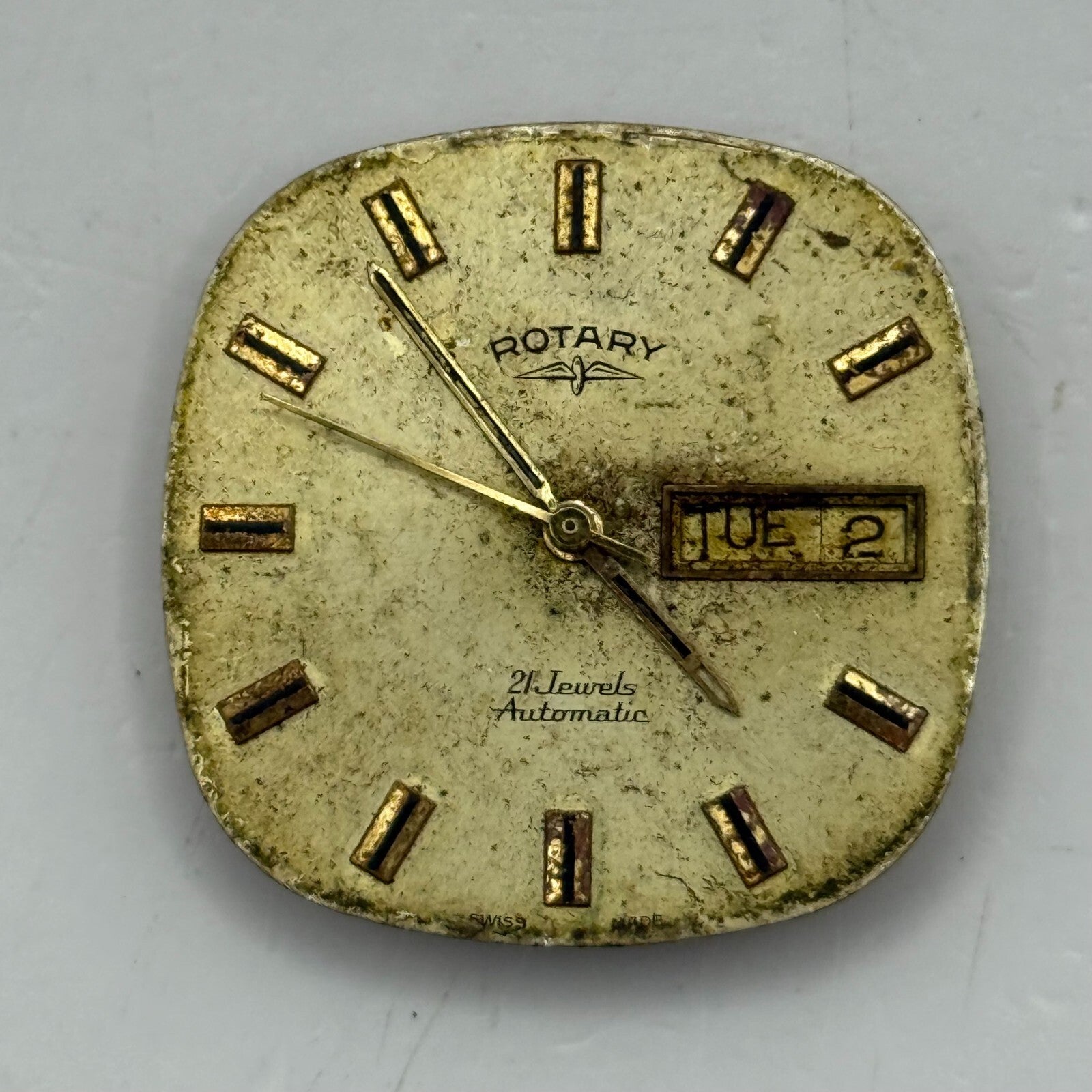 25.9mm Vintage Rotary ETA 2830 Automatic Partial Watch Movement PARTS REPAIR