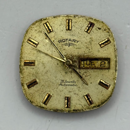 25.9mm Vintage Rotary ETA 2830 Automatic Partial Watch Movement PARTS REPAIR