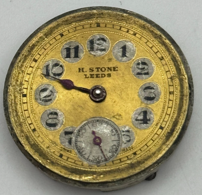 23.6mm H Stone Leeds 15 Jewels Sub Seconds Manual Wind Watch Movement For PARTS