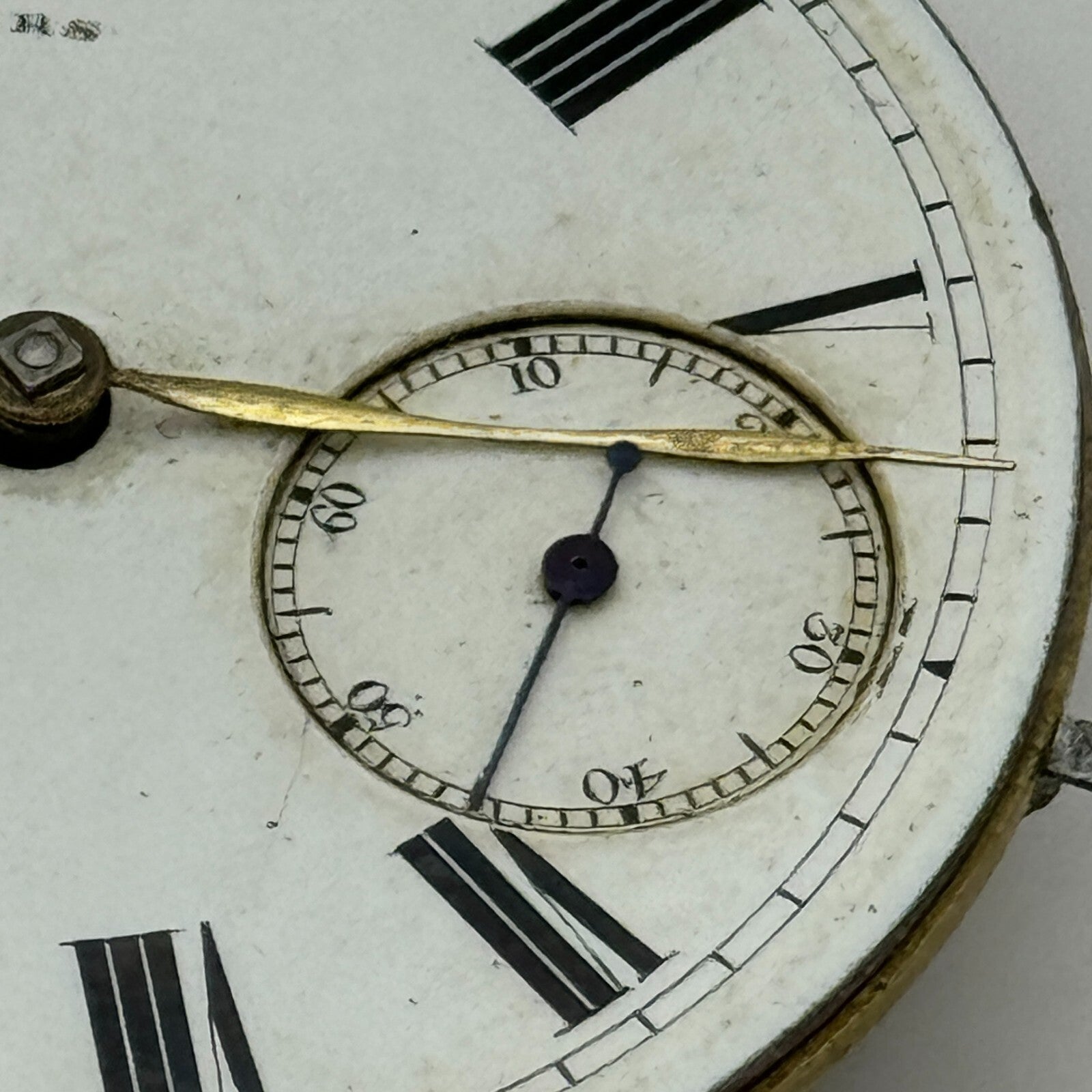 46.5mm Fattoroni & Sons Bradford Chronometer Makers Pocket Watch Movement PARTS