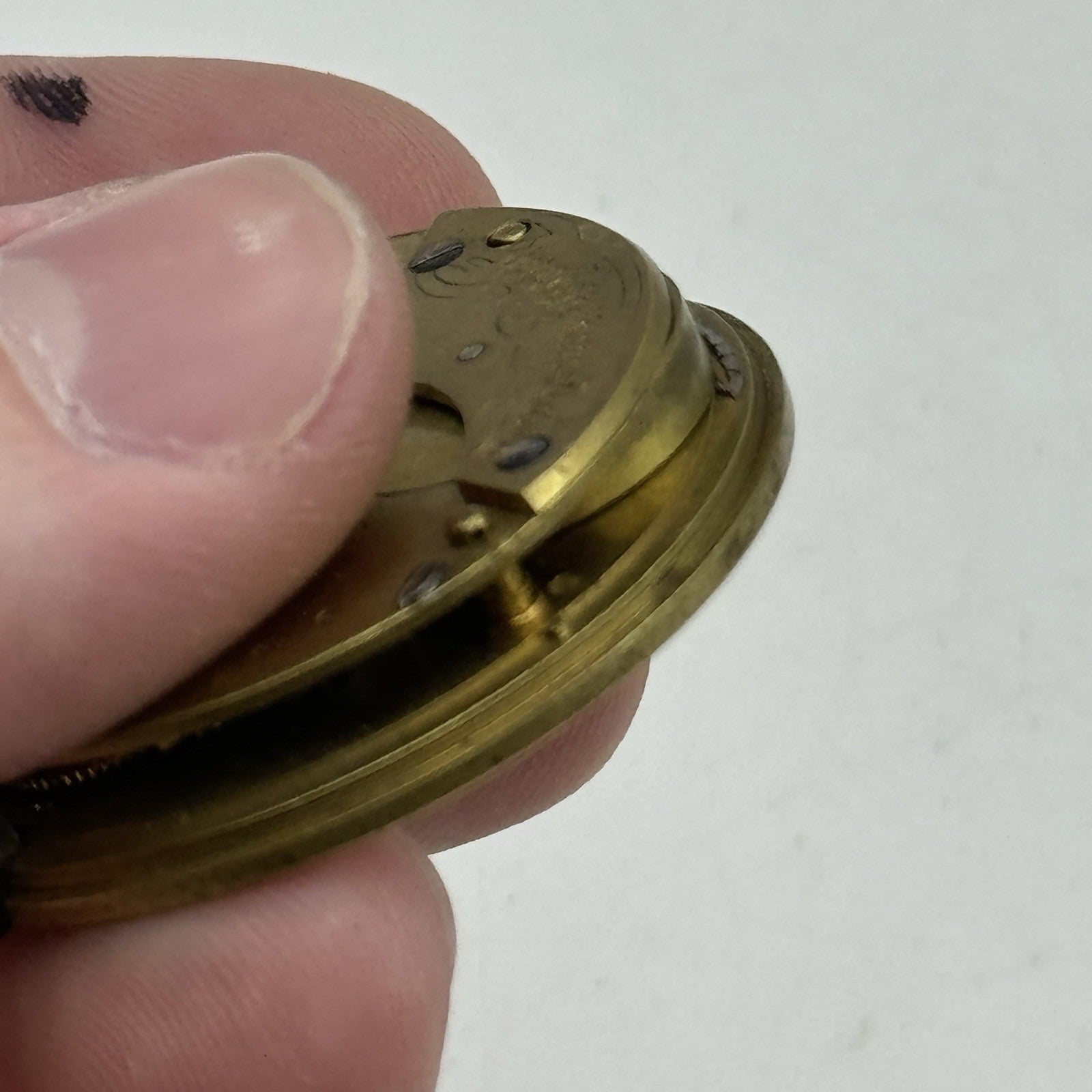 39.2mm Antique G P Perks King Williams Town Fusee Pocket Watch Movement PARTS