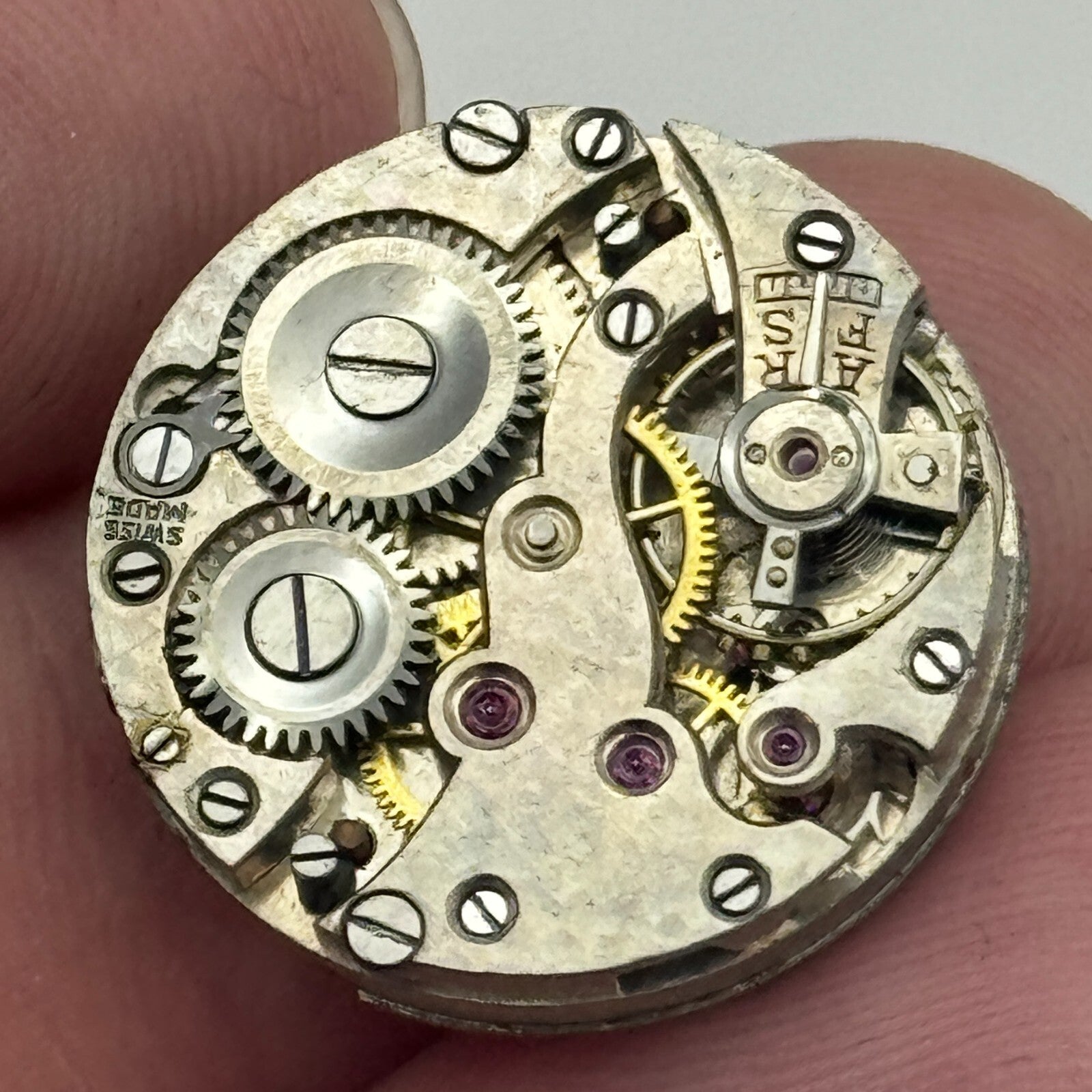 19.7mm Balance Ok Roman Numerals Swiss Bullseye Dial Trench Manual Wind PART