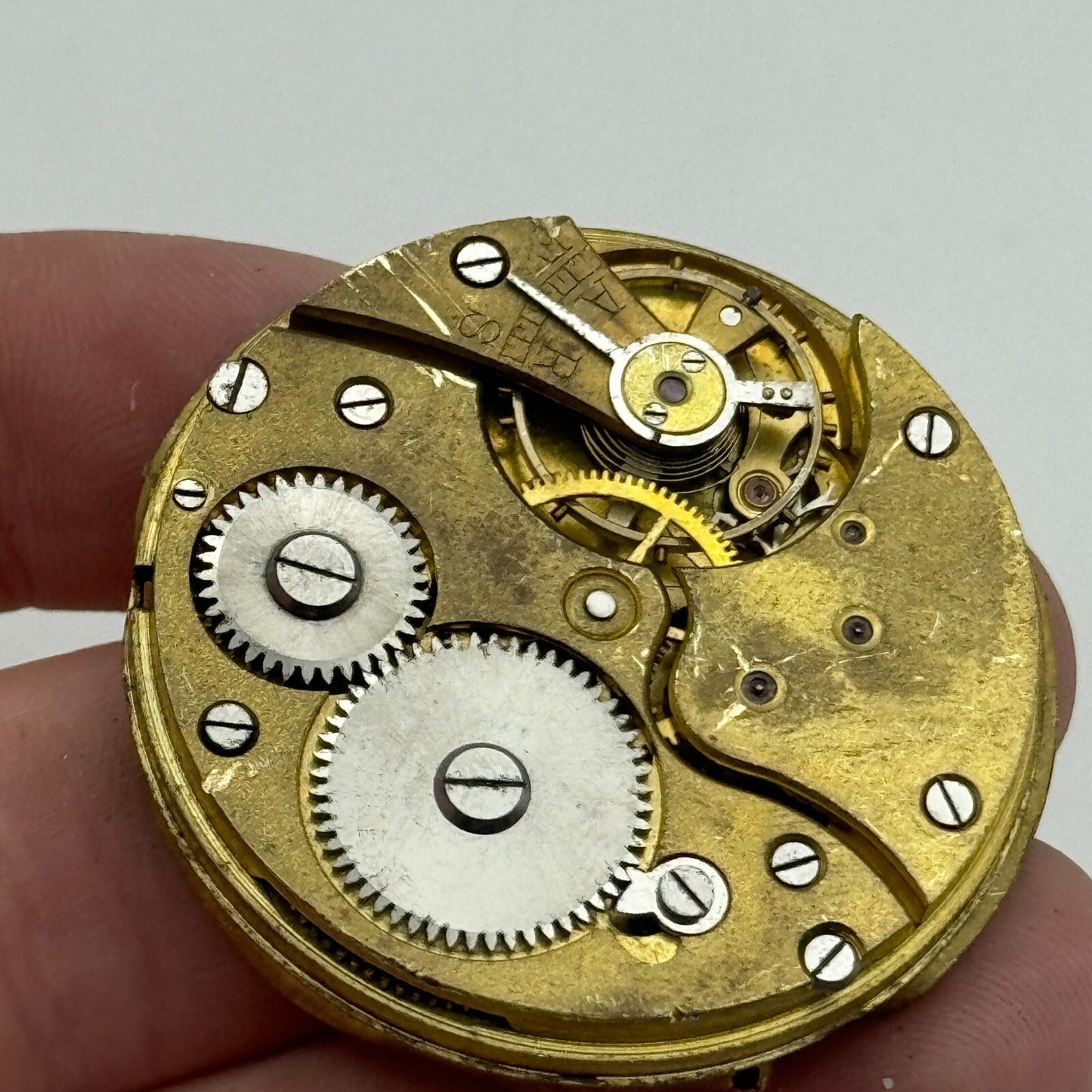 41.6mm Vintage Swiss Open Face Pocket Watch Movement PARTS REPAIR SPARES