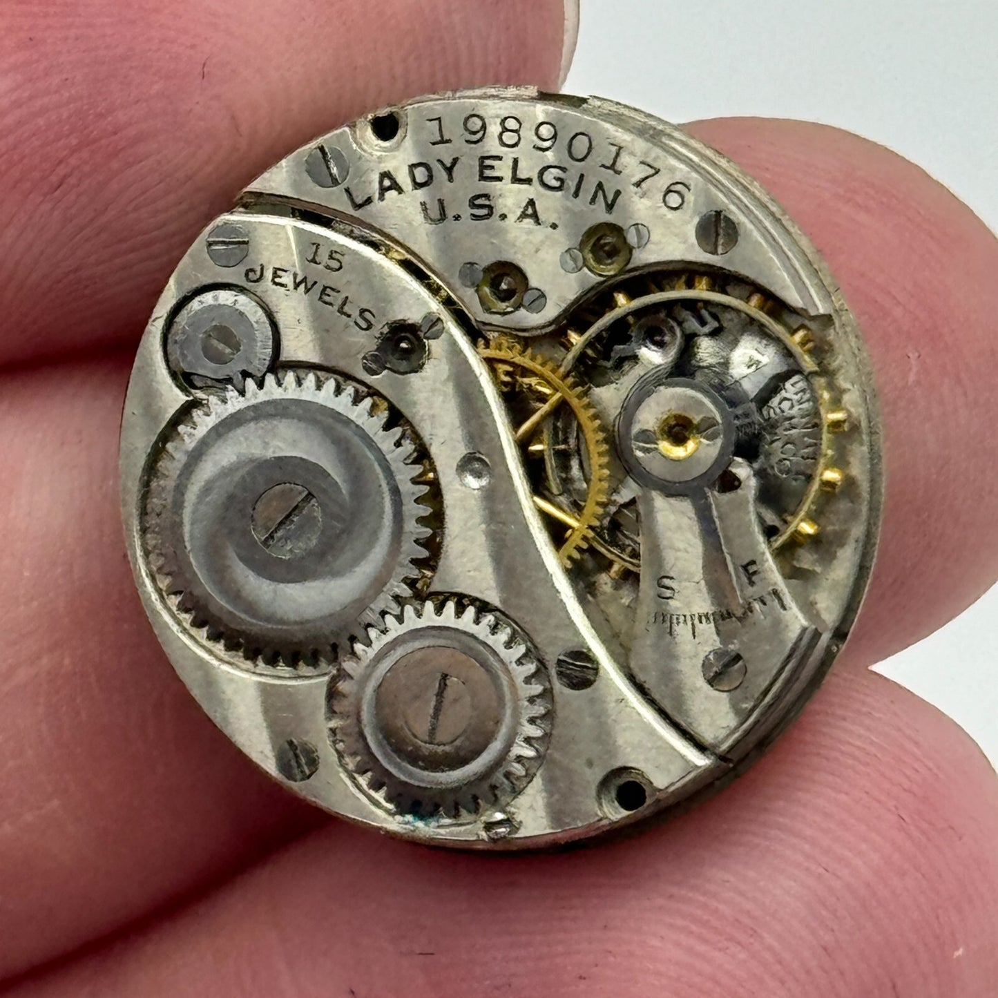 10/0s Antique Lady Elgin Grade 444 Model 4 American Watch Movement PARTS SPARE