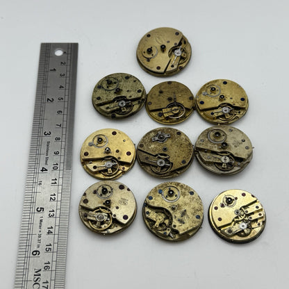 Bundle Mixed Antique / Vintage Pocket Watch Movements Joblot PARTS REPAIR SPARES
