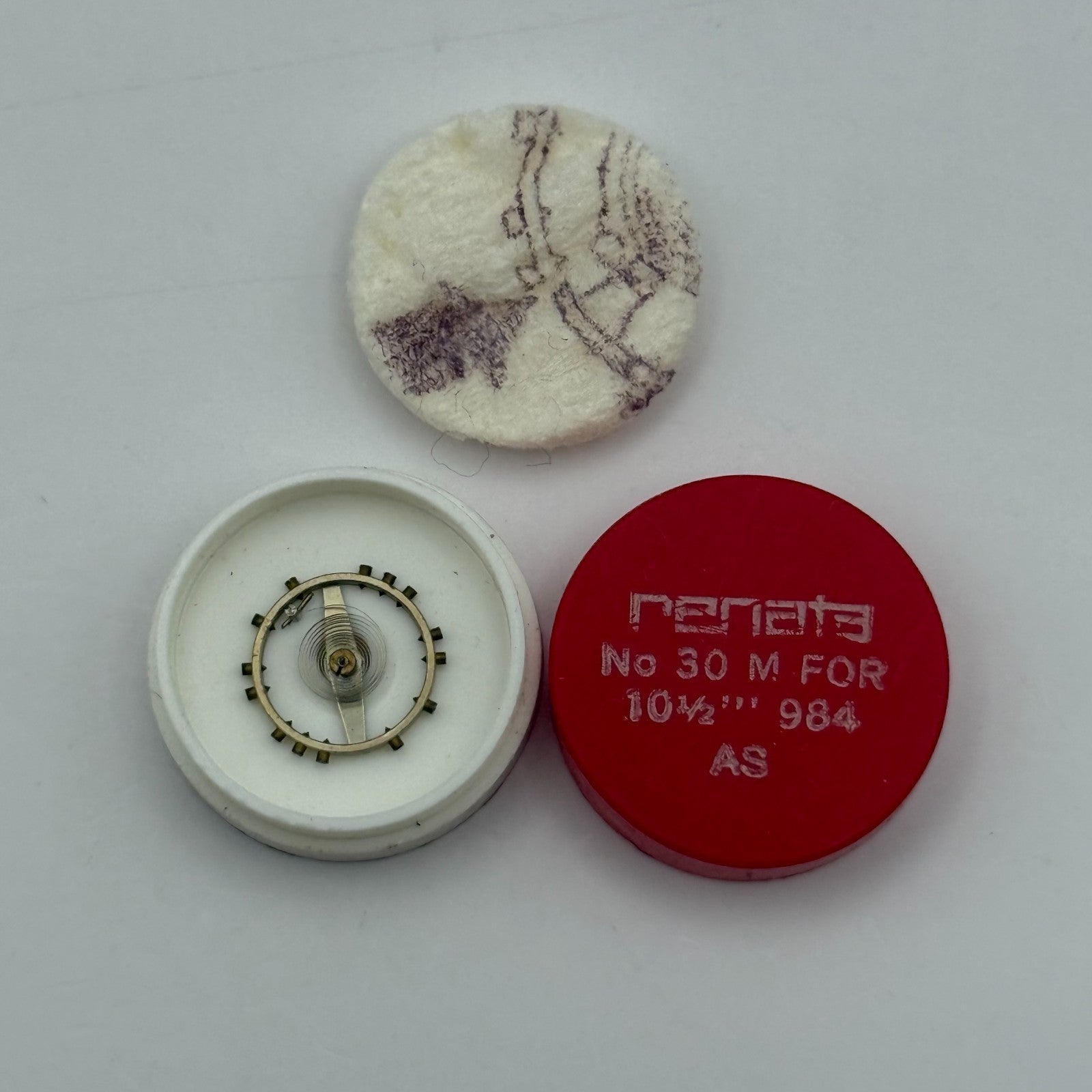 AS 984 Balance Wheel Complete And Spring 10 1/2’’’ 30 M Watch Movement Parts NOS