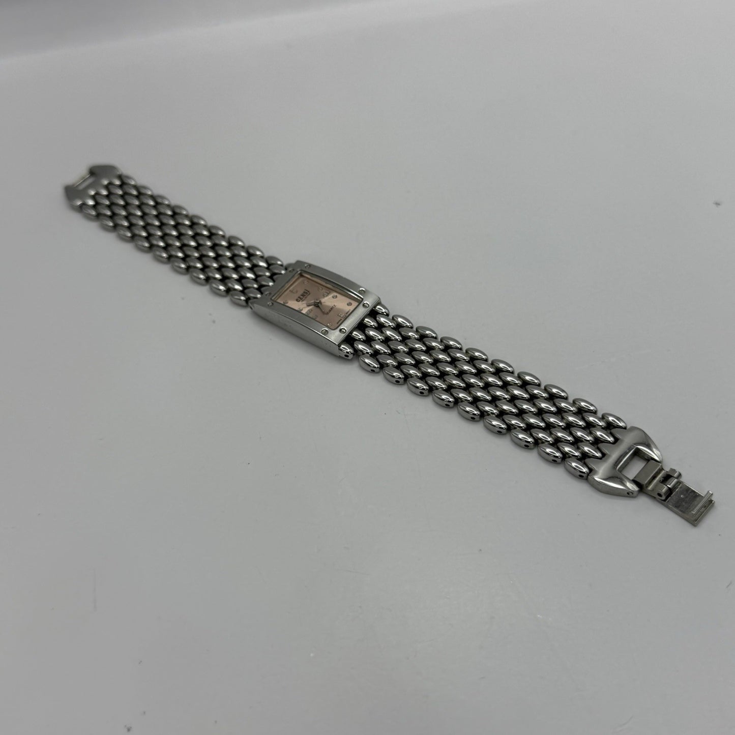 19mm Working Ladies Censi Collection Silver Tone Japan Quartz Watch 6.75 Inches