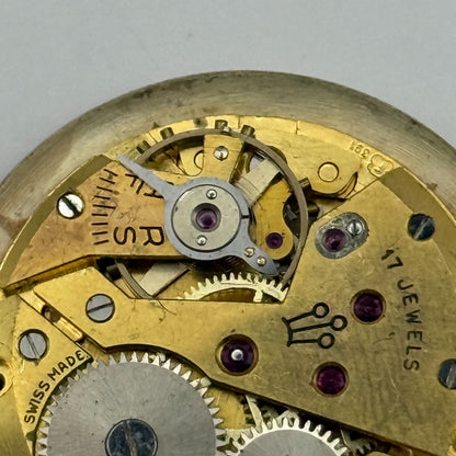 Horus Felsa 391 Watch Movement Manual Wind Vintage Swiss 17 Jewels Parts 26.8mm