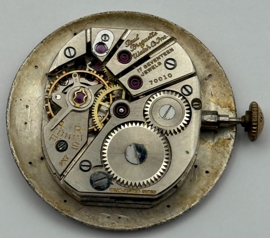 Paul Breguette 70010 Watch Movement Running Manual Wind Vintage Parts 18.3mm