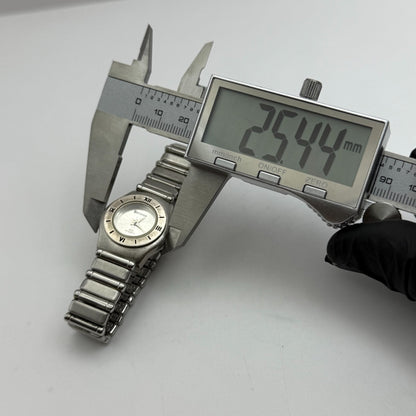 25mm Working Ladies Britania 30m Silver Tone Roman Numeral Quartz Watch 6 Inches