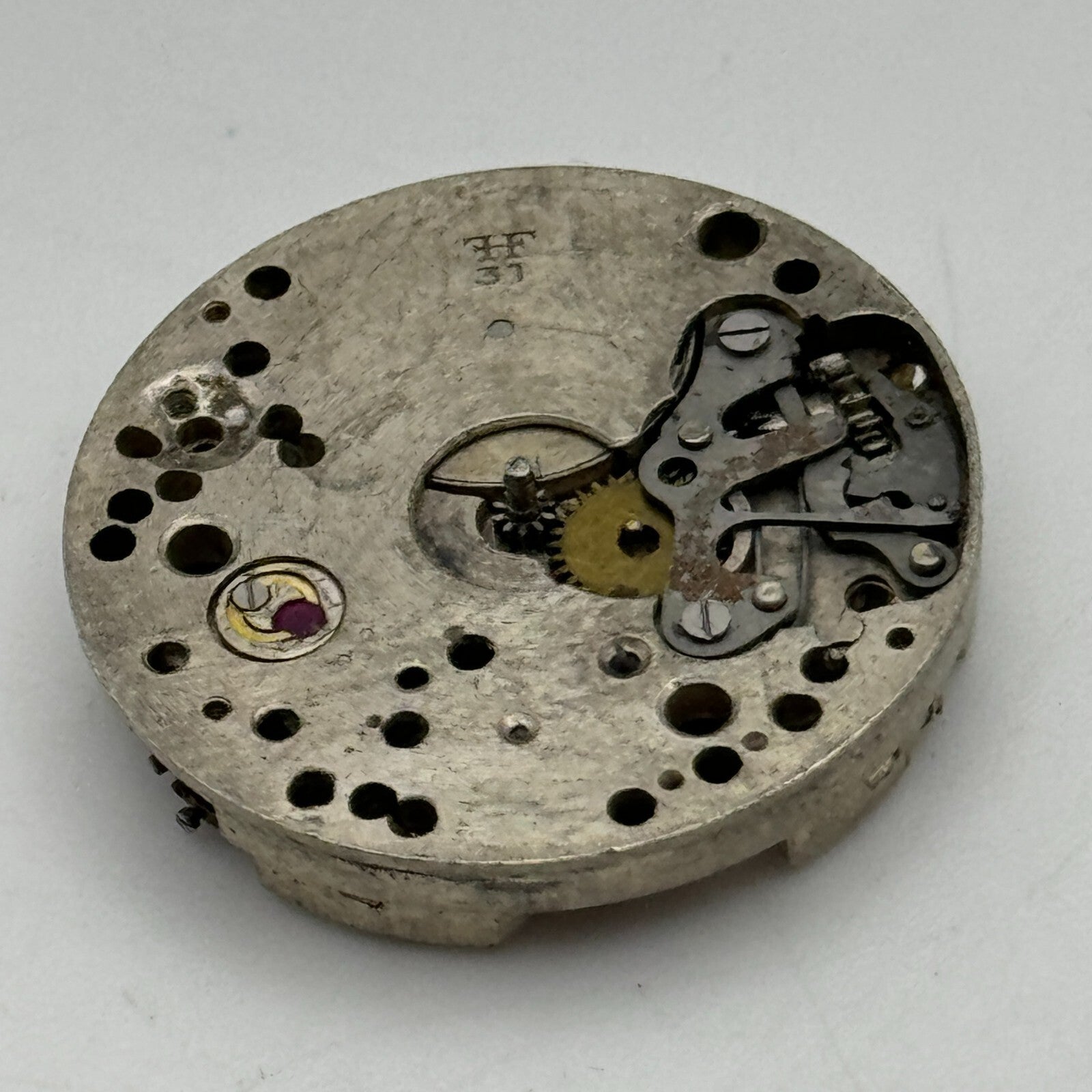 23.6mm FHF 37 Swiss 15 Jewels Manual Wind Watch Movement Vintage PARTS SPARES