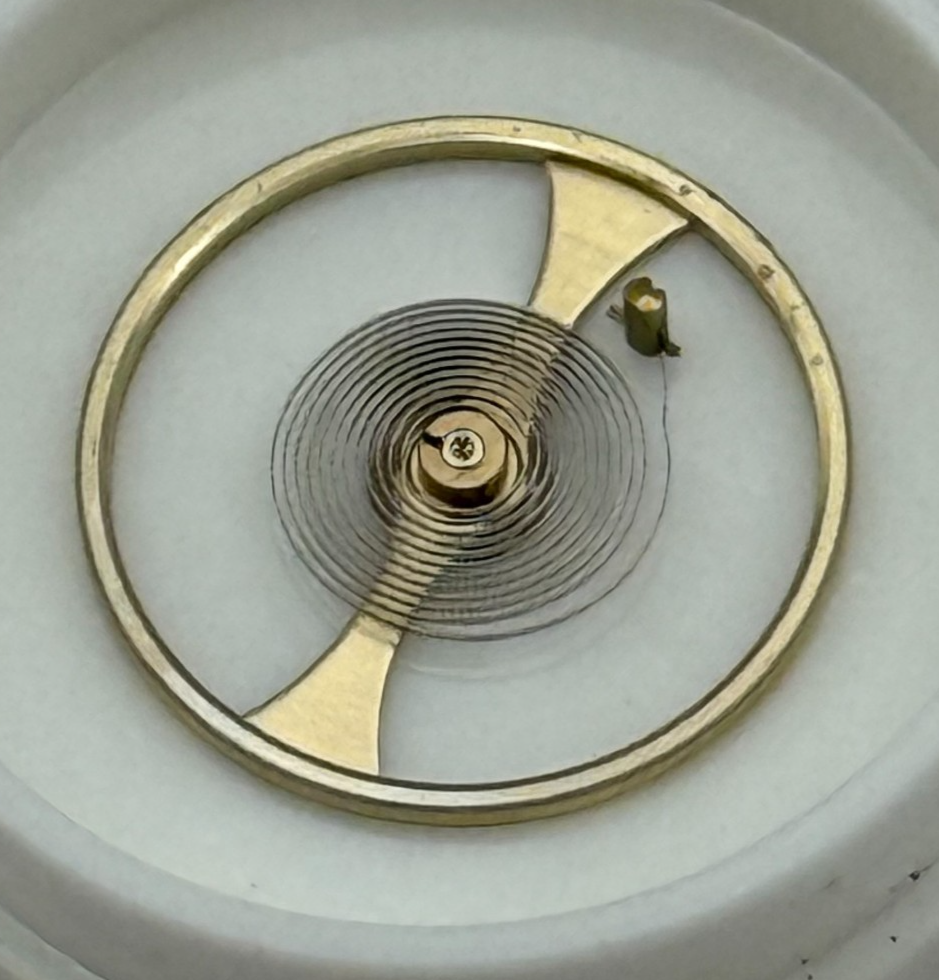 Oris 650 654 Balance Wheel Complete And Spring  1510 M Watch Movement Parts NOS