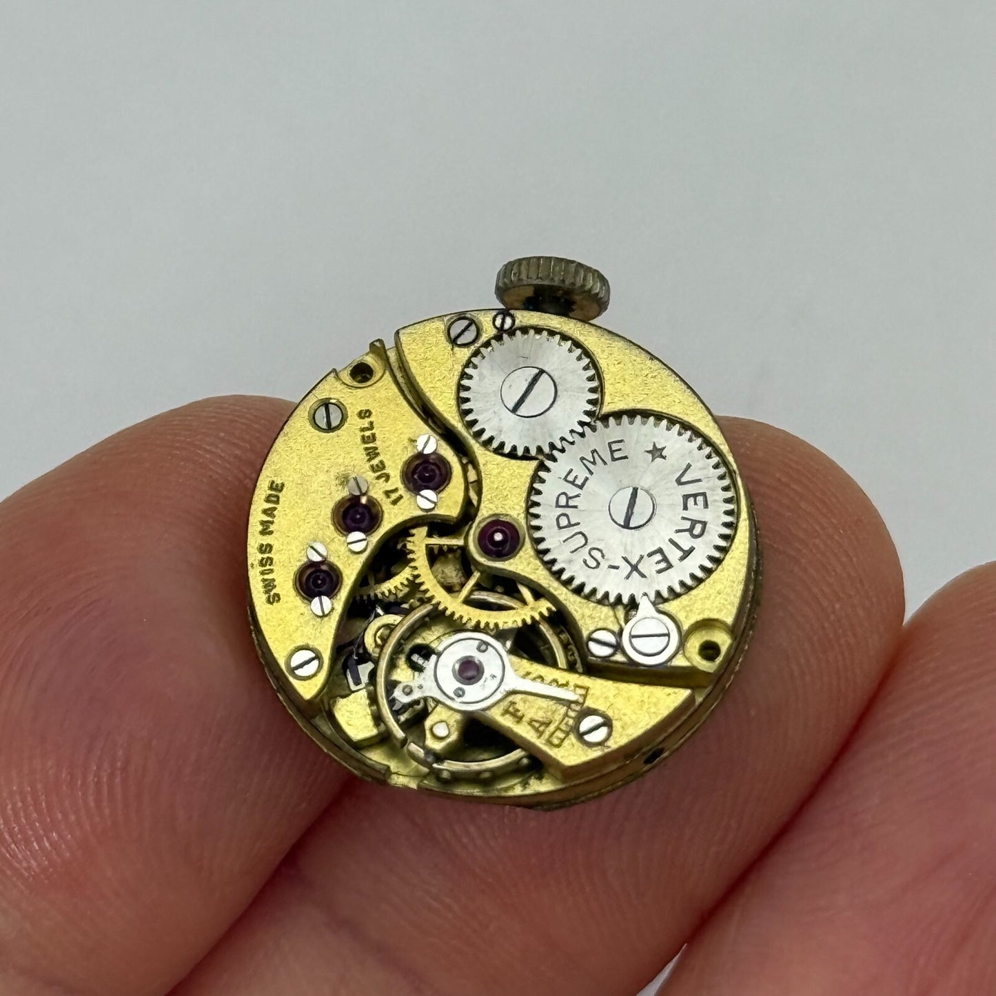 19.6mm Vintage High Grade Vertex Supreme Manual Wind Watch Movement PARTS REPAIR