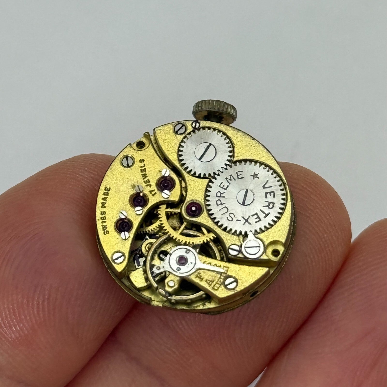 19.6mm Vintage High Grade Vertex Supreme Manual Wind Watch Movement PARTS REPAIR