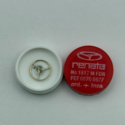 FEF 6670 6677Balance Wheel Complete And Spring 1817 M Watch Movement Parts NOS