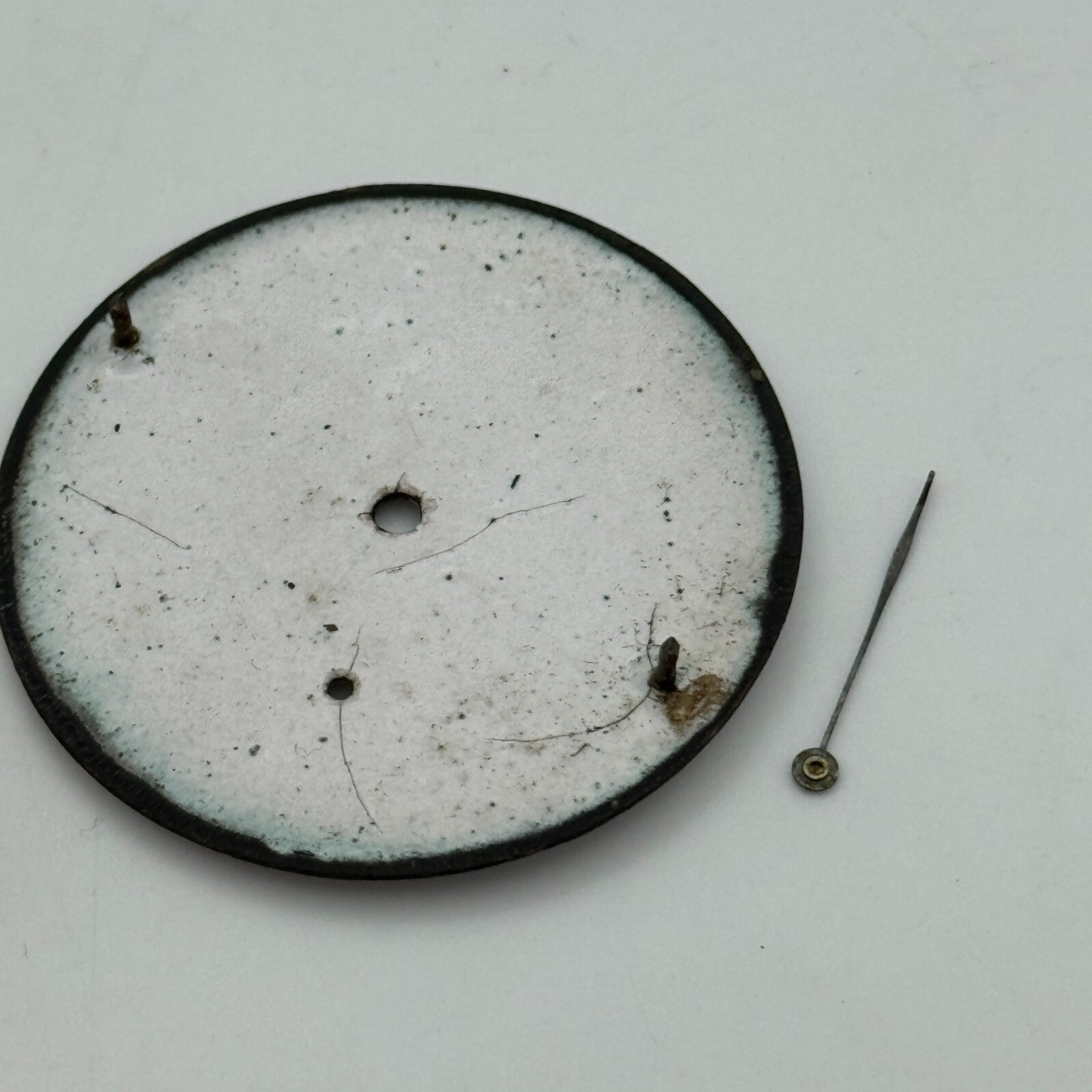 42.7mm Antique Key Wound Balance Intact Pocket Watch Movement Dial Hands PARTS