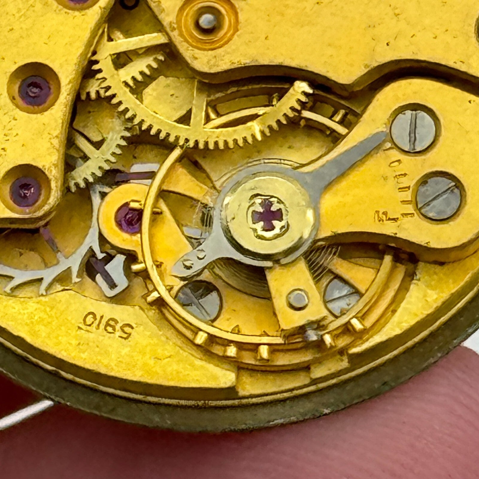 26.6mm Men's Smiths De Luxe Cal 5910 Manual Wind Vintage Watch Movement PARTS