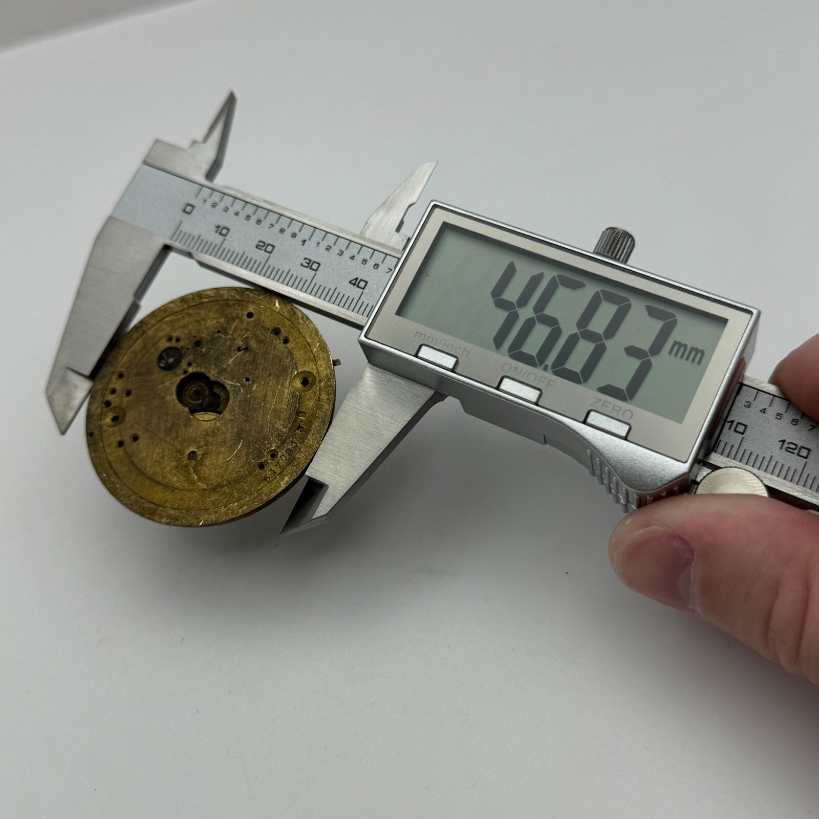 46.8mm Antique Unidentified Key Wound Pocket Watch Movement PARTS REPAIR SPARES