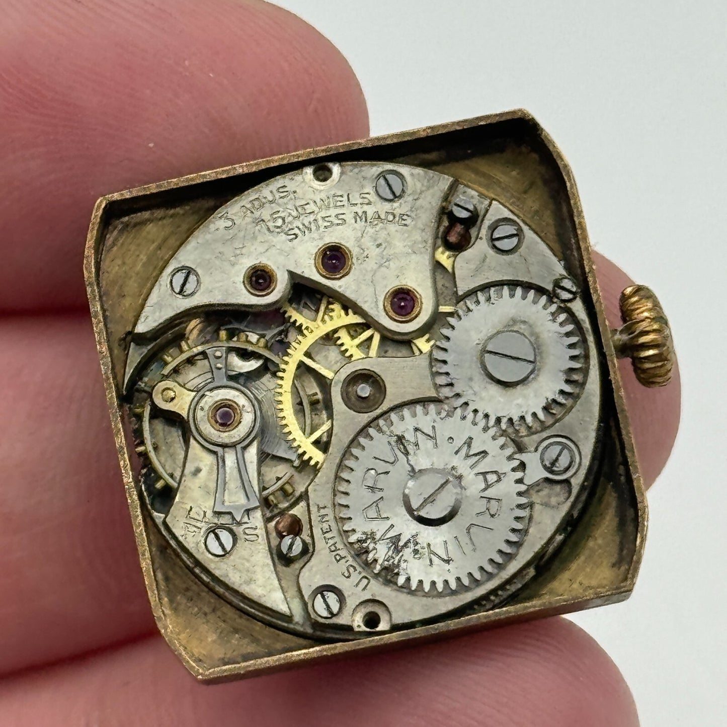 23.3mm Marvin U.S Patent Sub Seconds Trench Watch Movement Manual Wind PARTS