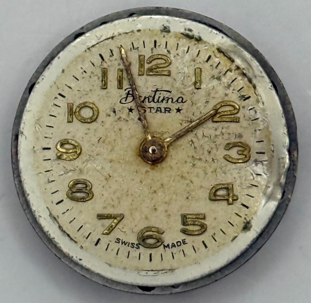 19.6mm Vintage Bentima ETA 2335 Swiss Manual Wind Watch Movement PARTS REPAIR