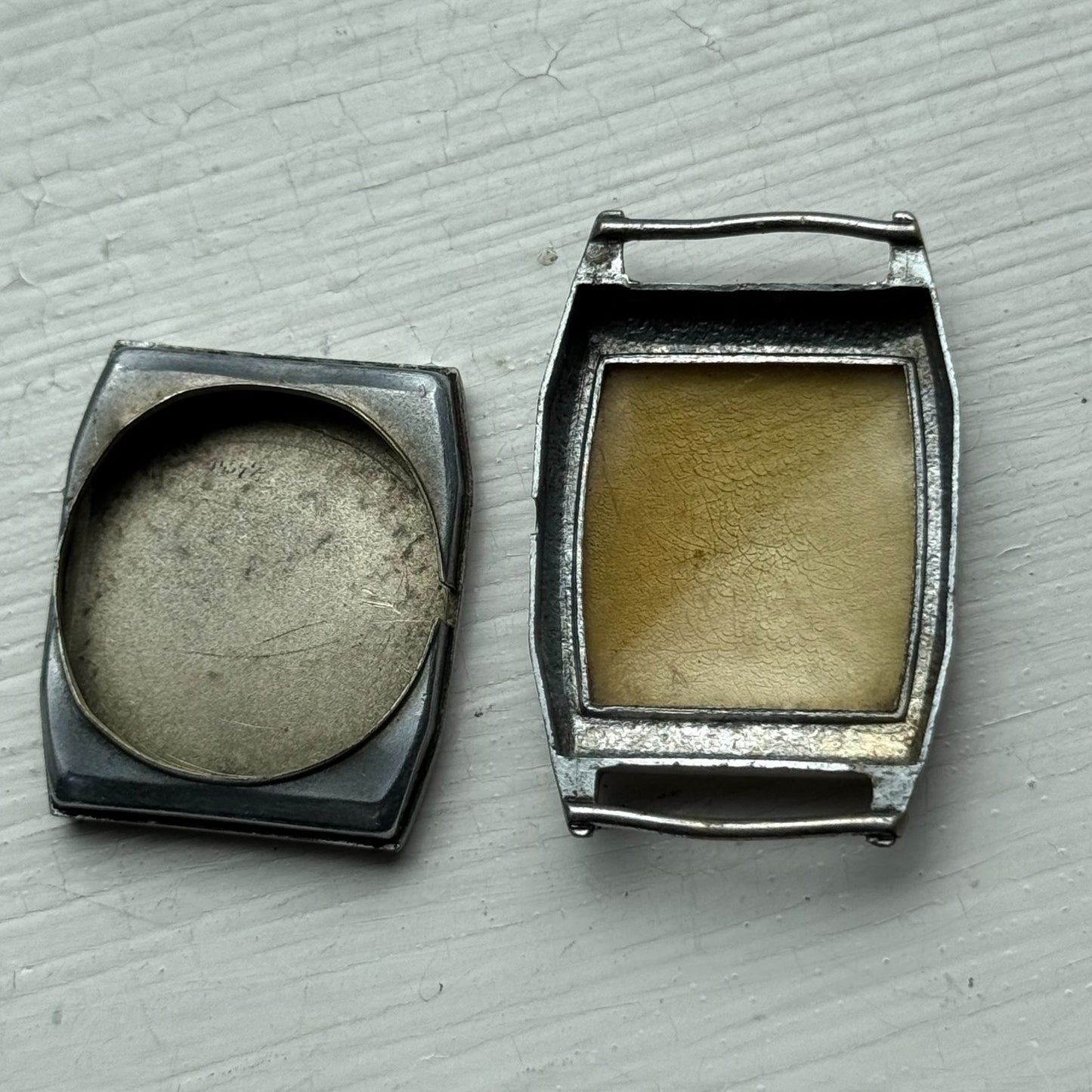 25mm Vintage Tank Style 15 Jewels Swiss Manual Wind Watch PARTS REPAIR