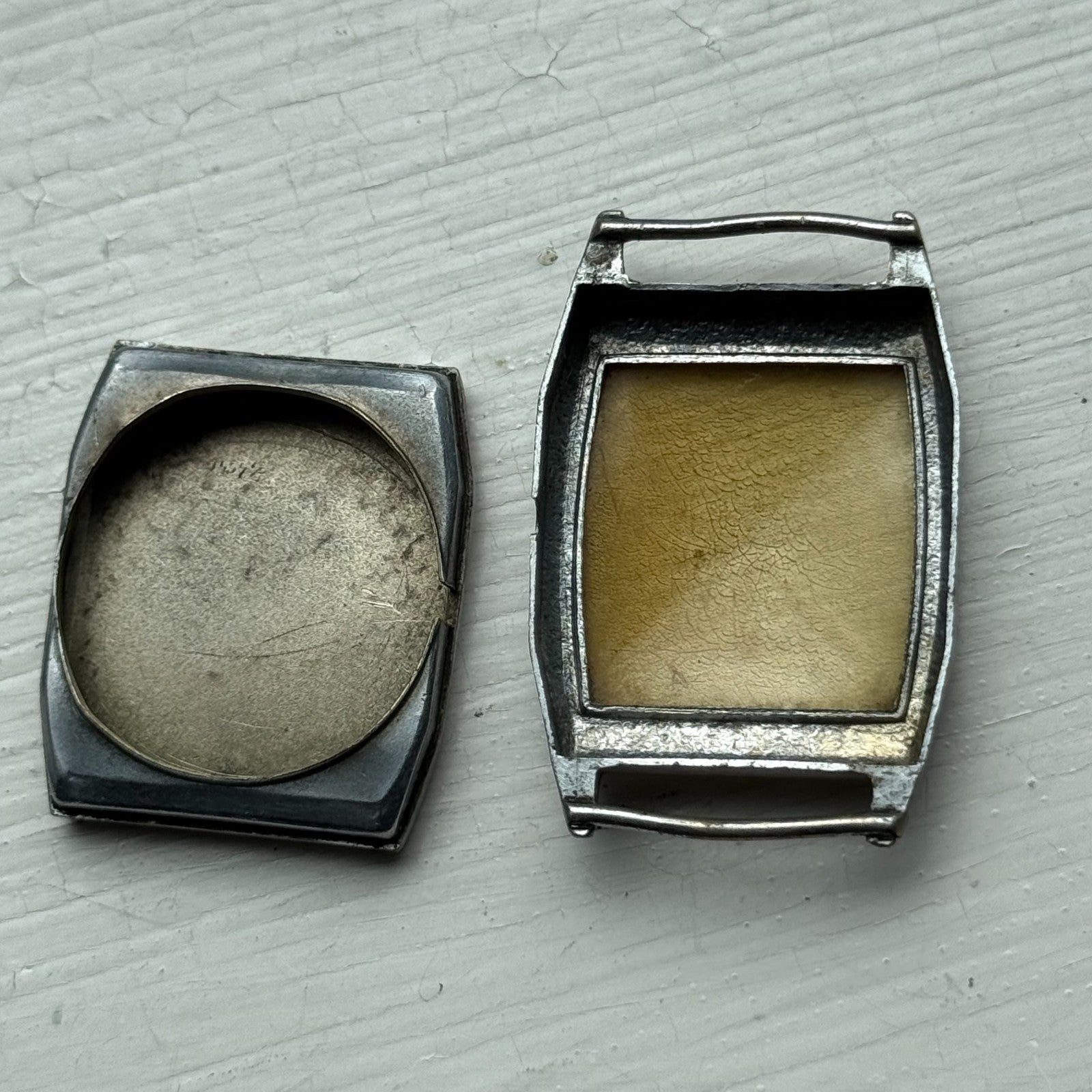 25mm Vintage Tank Style 15 Jewels Swiss Manual Wind Watch PARTS REPAIR