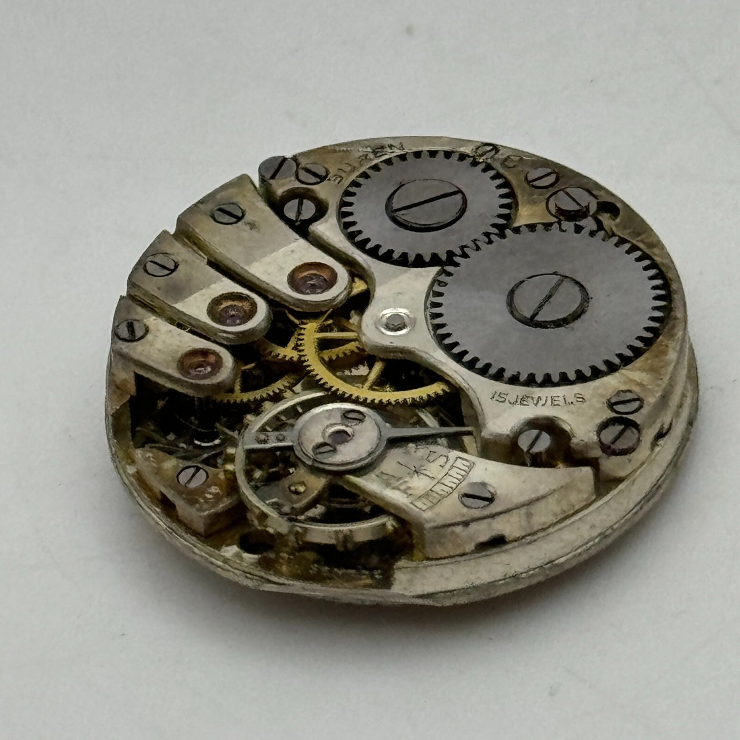 23.6mm Buren C 15 Jewels Balance Intact Manual Wind Swiss Watch Movement PARTS
