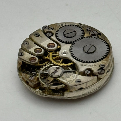 23.6mm Buren C 15 Jewels Balance Intact Manual Wind Swiss Watch Movement PARTS