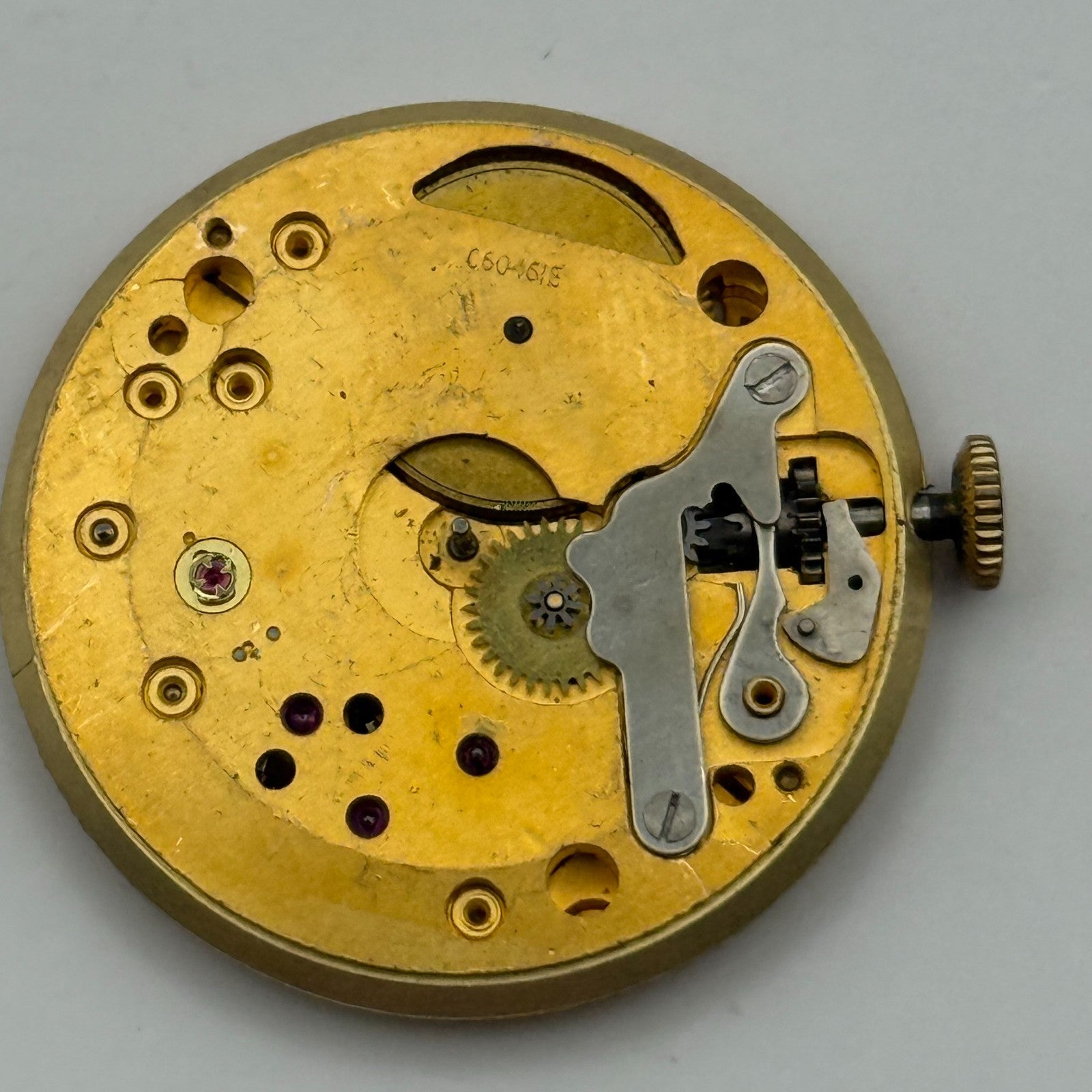 Smiths De Luxe 44 15 Jewels Watch Movement Manual Wind Vintage Parts 29.1mm