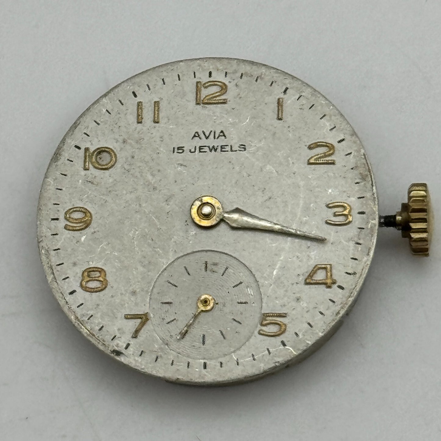 23.6mm Avia AS 984 Manual Wind Watch Movement Swiss Vintage PARTS SPARES