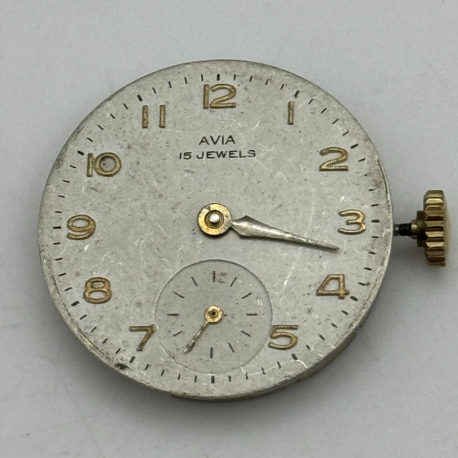 23.6mm Avia AS 984 Manual Wind Watch Movement Swiss Vintage PARTS SPARES