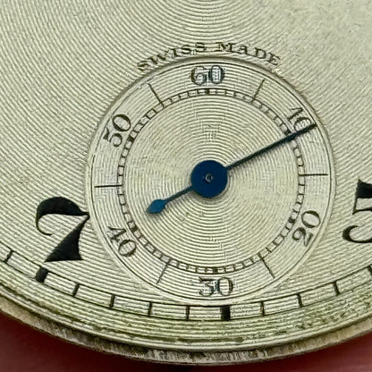 41.5mm Antique Grosvenor Open Face Sub Seconds Swiss Pocket Watch Movement PARTS