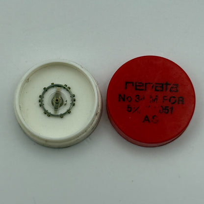 AS 1051 Balance Wheel Complete And Spring 5 1/4’’’ 34 M Watch Movement Parts NOS