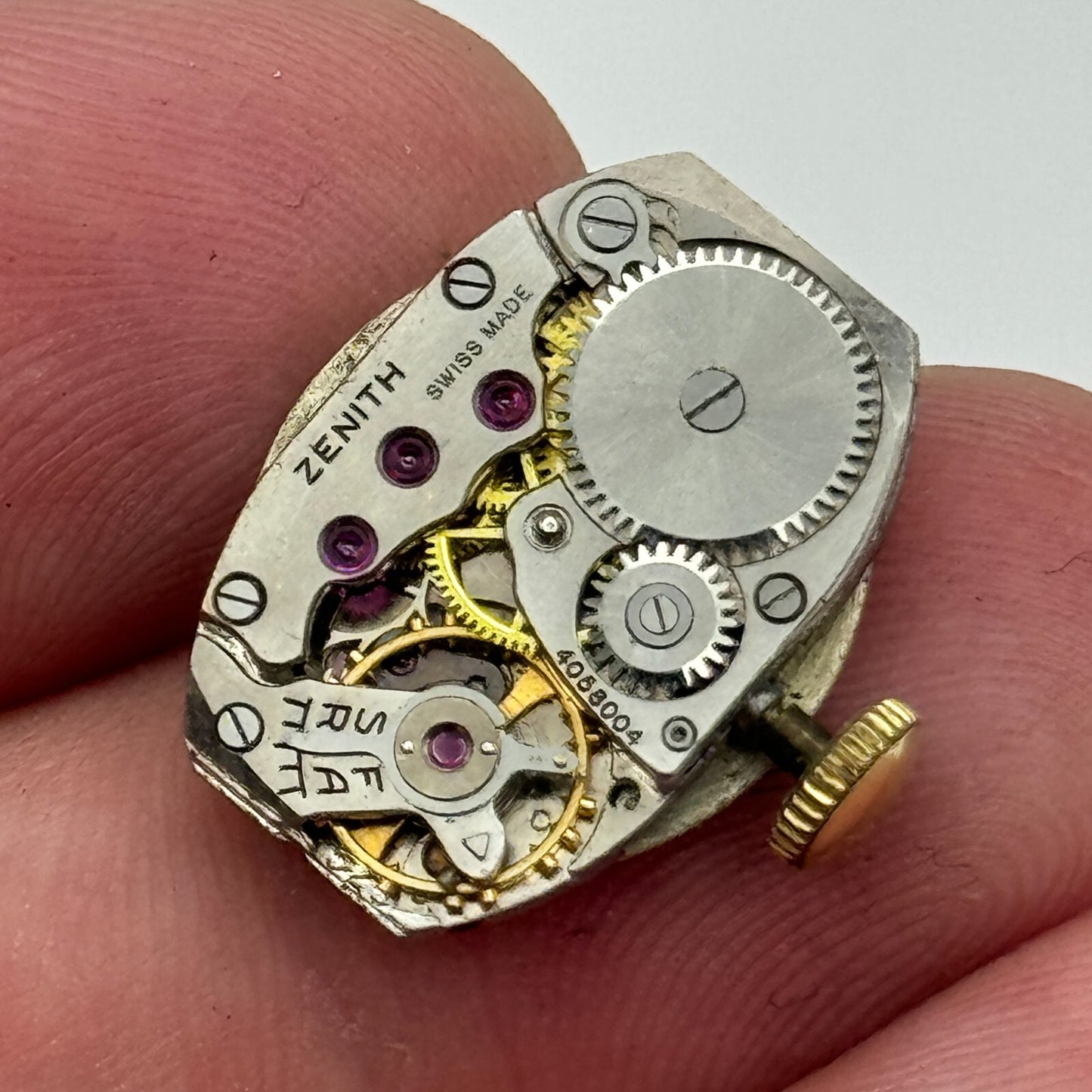 12.8mm Ladies Zenith Cal 525 W H May Nottingham Manual Wind Watch Movement PARTS