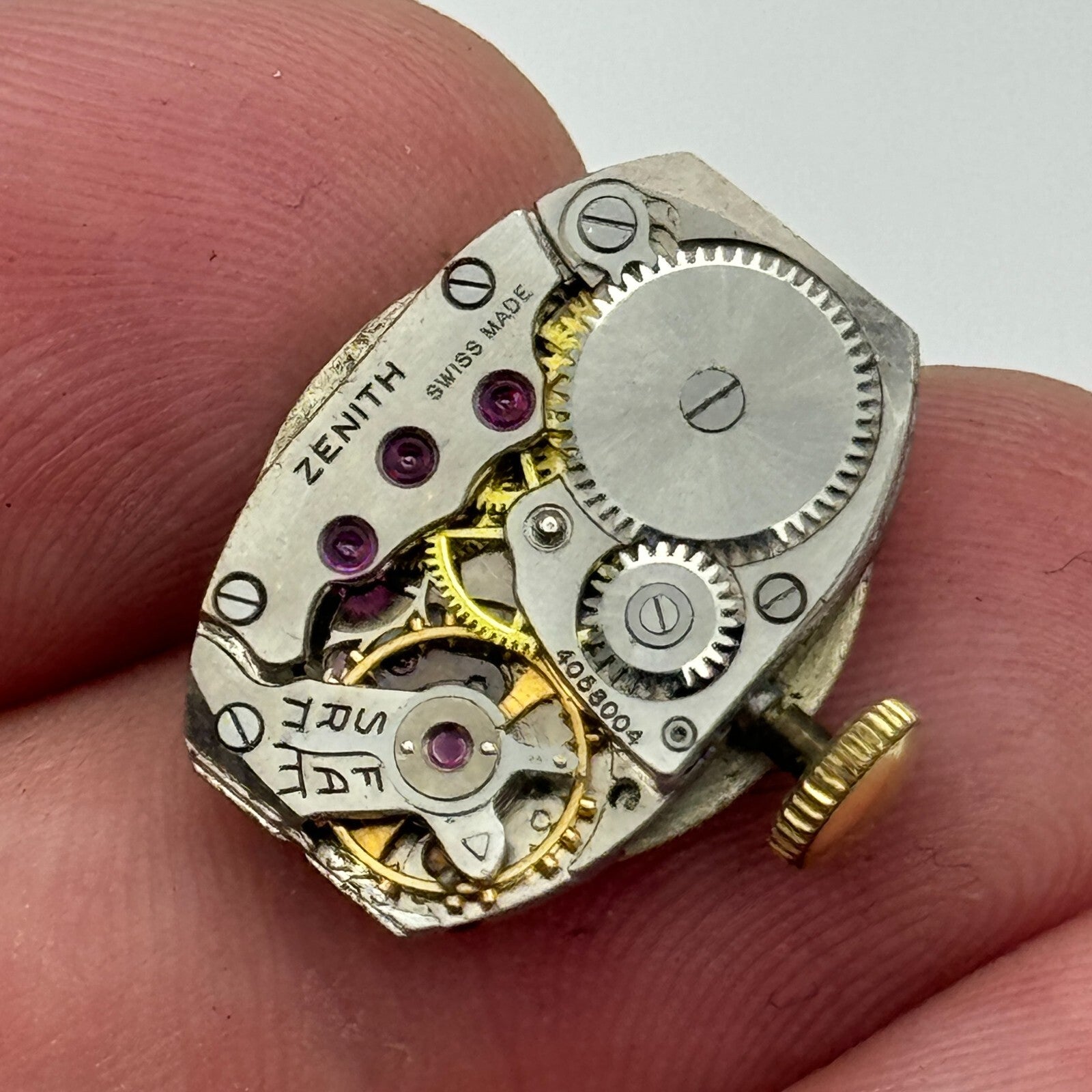 12.8mm Ladies Zenith Cal 525 W H May Nottingham Manual Wind Watch Movement PARTS