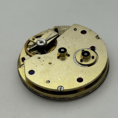 42.7mm Antique Kendal & Dent Key Wound Pocket Watch Movement PARTS REPAIR SPARES