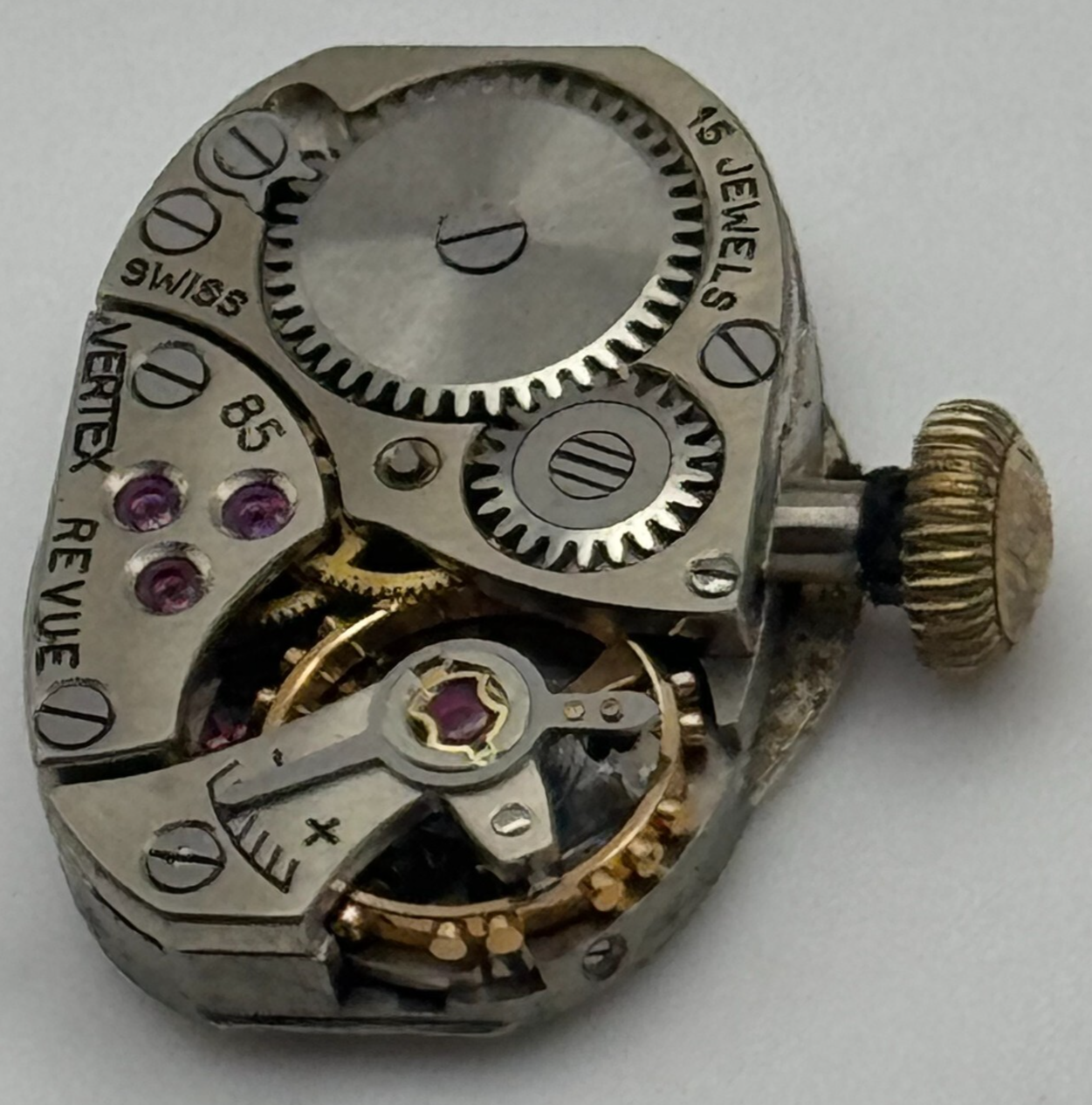 12.7mm Running Vertex Revue 85 Manual Wind 15 Jewels Swiss Watch Movement PARTS