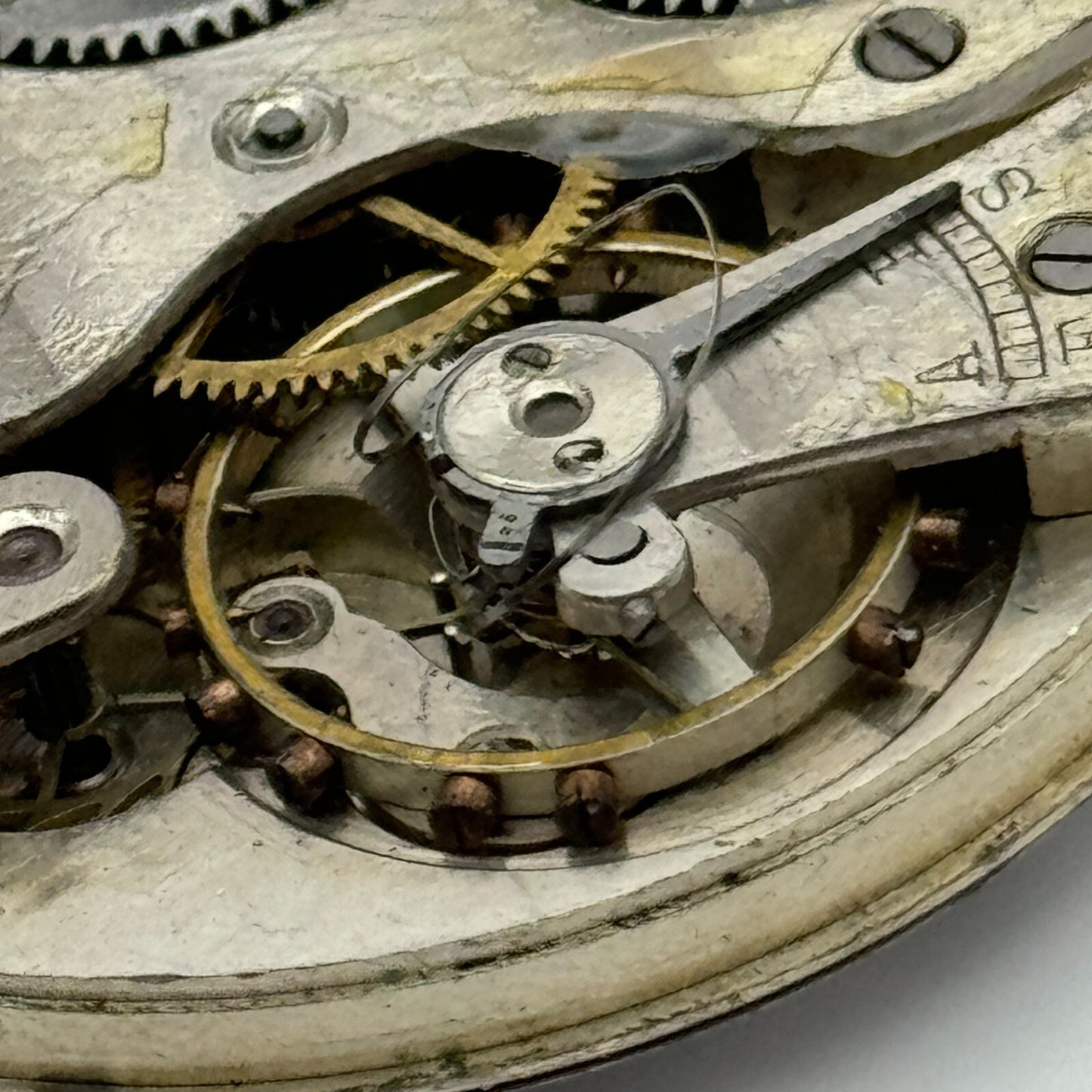 42.9mm Vintage Erlim Swiss Open Face Pocket Watch Movement PARTS REPAIR SPARES