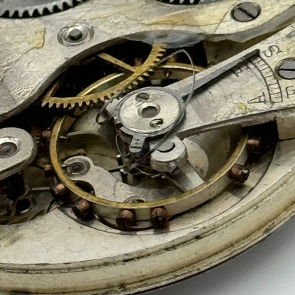 42.9mm Vintage Erlim Swiss Open Face Pocket Watch Movement PARTS REPAIR SPARES